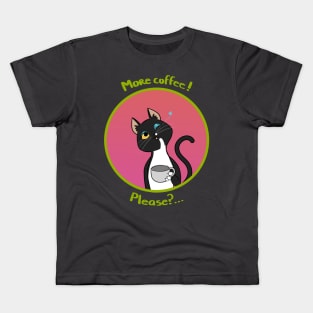 More coffee Kitty Kids T-Shirt